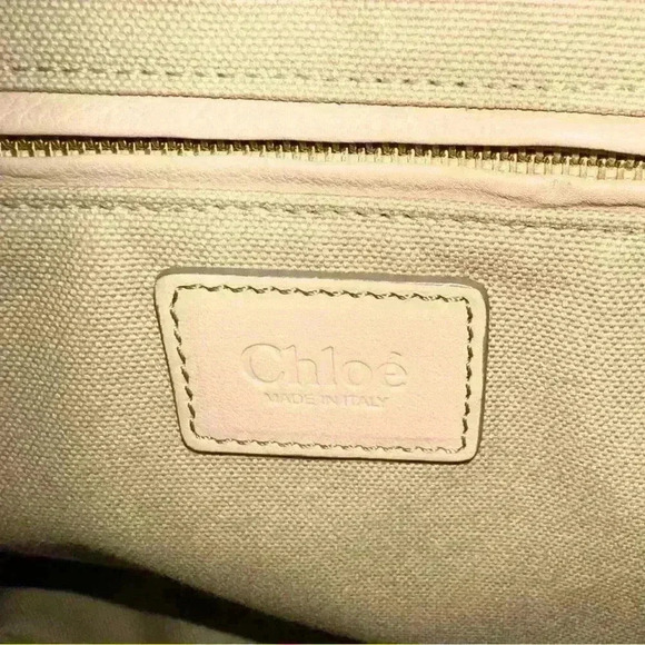 Authentic Chloe Pure Marcie Hobo Handbag Purse Braided Handle Dustbag Cream - Picture 11 of 15
